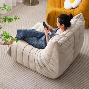 Modern Living Room Chair Big Bean Bag Adult Floor Sofa Togo Recliner Memory Foam Lazy Couch Suitable Balcony for Fireside Chair