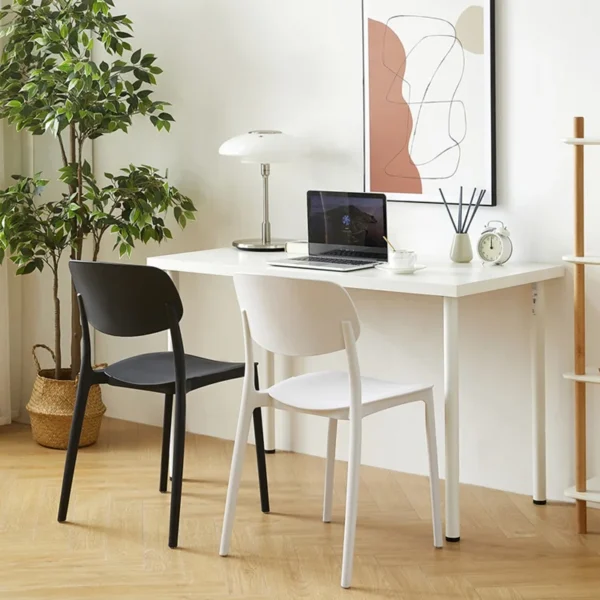 Kitchen Plastic Dining Chairs Nordic Modern European Home Dining Chairs Ultralight Trendy Sillas Comedor Garden Furniture Sets - Image 4