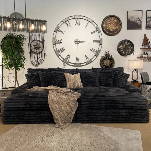 American Thick Striped Corduroy Modular Combination Sofa Living Room Sofa Set - Image 4