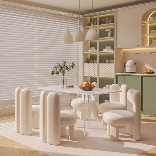 4person dining table set dining with chairs breakfast nook corner with 4 chair complete dining room table 4 chairs and desk - Image 4