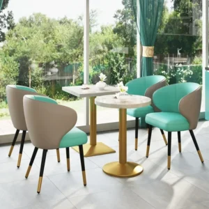 Nordic Dining Room Sets Modern Kitchen Furniture Table and chair Combination Light Luxury Dining Table Set Backrest Dining Chair
