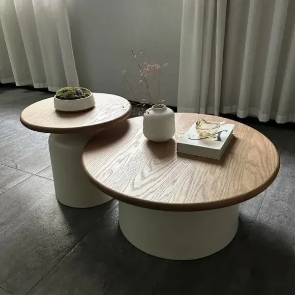 Minimalist and Stylish Apartment Coffee Table with Cream-colored Rustic Style for Living Room and Guest House - Image 4