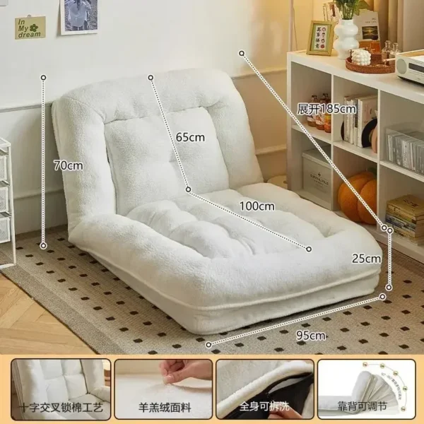 Lazy Sofa Bedroom Balcony Single Person Folding Double Person Tatami Sofa Bed Living Room Furniture Freeshipping - Image 2