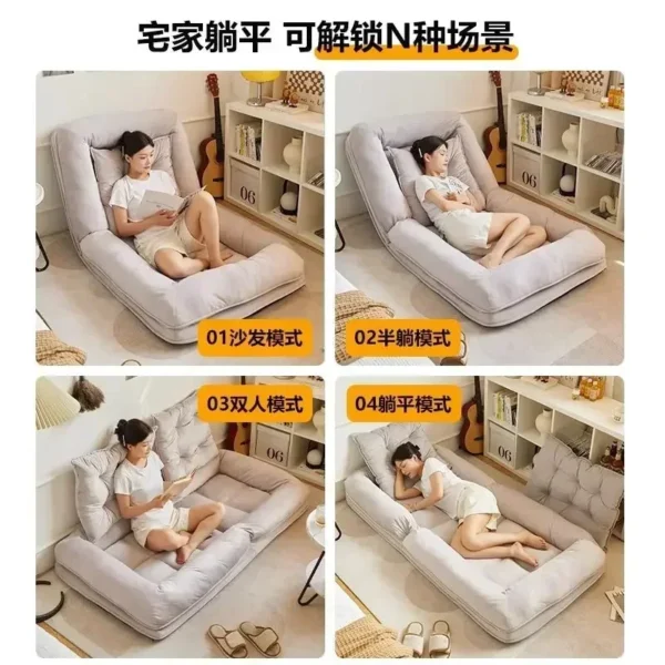 Lazy Sofa Bedroom Balcony Single Person Folding Double Person Tatami Sofa Bed Living Room Furniture Freeshipping - Image 6