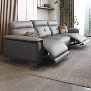 Luxury Electric Function Sofa Bed Modern Leather Living Room Sofas Italian Living Room Furniture Home Back Armrest Sofa Recliner