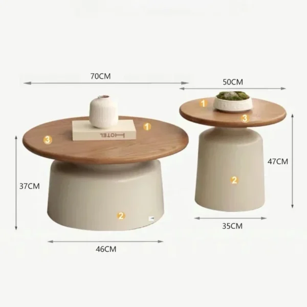 Minimalist and Stylish Apartment Coffee Table with Cream-colored Rustic Style for Living Room and Guest House - Image 6