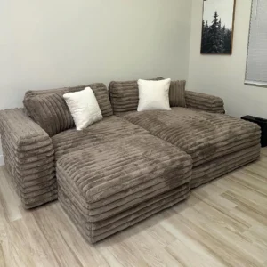 American Thick Striped Corduroy Modular Combination Sofa Living Room Sofa Set