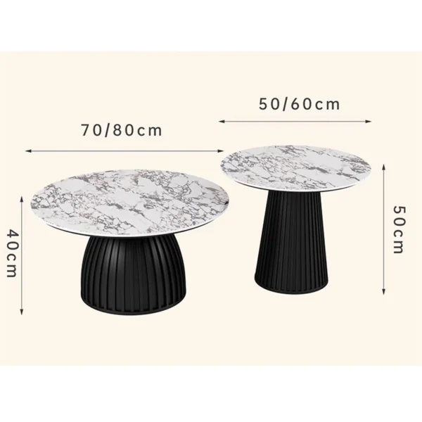 Designer White Coffee Table Round Kitchen Home Unique Coffee Tables Living Room Nordic Tavolino Da Salotto Furniture Decoration - Image 5
