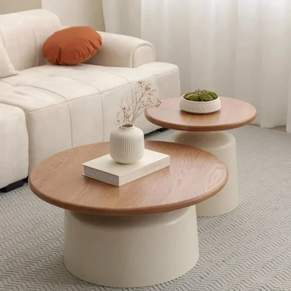 Minimalist and Stylish Apartment Coffee Table with Cream-colored Rustic Style for Living Room and Guest House - Image 3